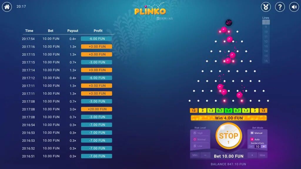 Plinko игра на деньги